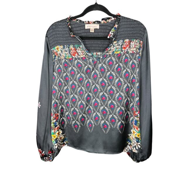 philosophy
Womens Blouson Sleeve Printed Blouse - Picture 4 of 8